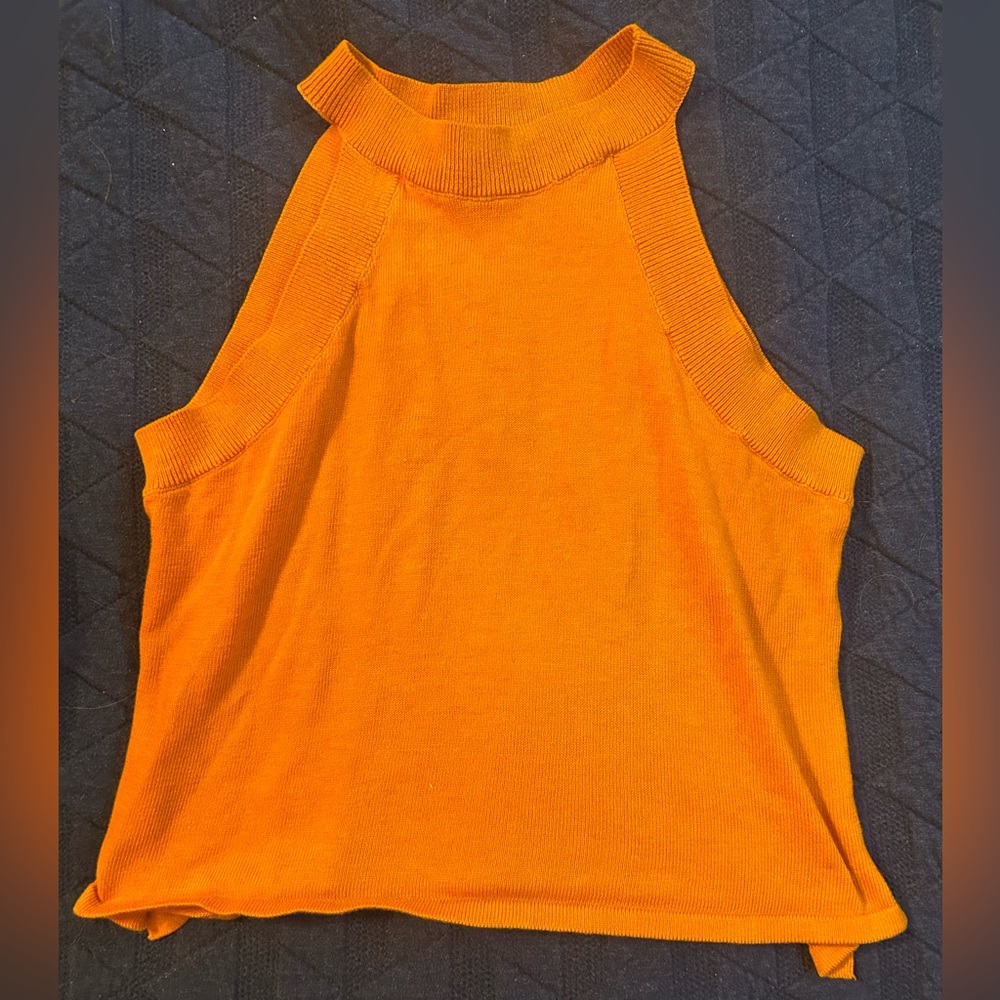 Elaine Lewis Mustard sweater tank top